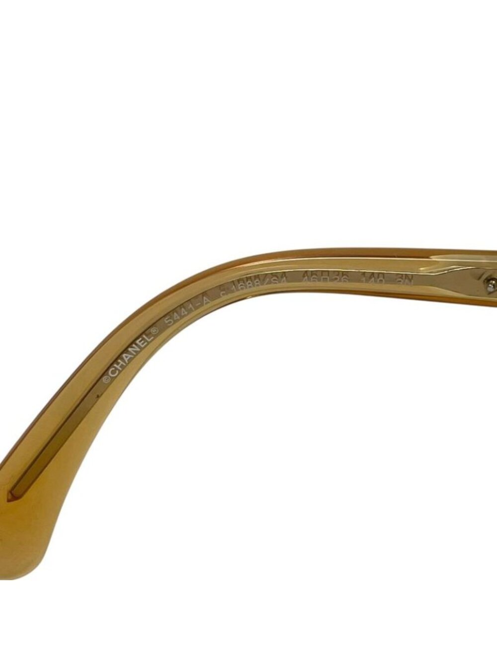 Chanel Sunglasses Clear Frame Logo Brown Silver Eyewear - Picture 7 of 8